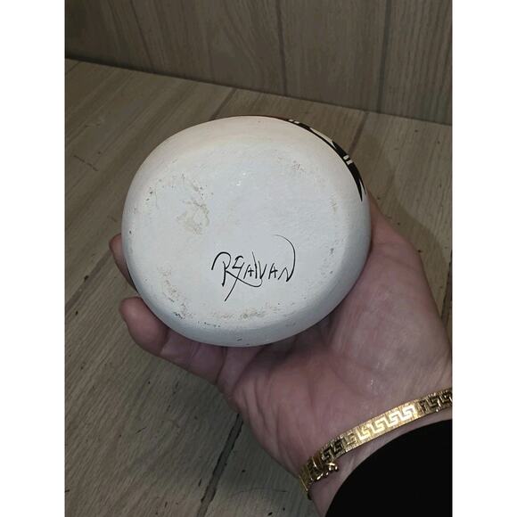 Vtg Wedding Vase Signed R Gavin Native American Pottery New Mexico Jemez Pueblo - Picture 2 of 10